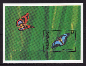 Гренада, 1991, Бабочки, блок